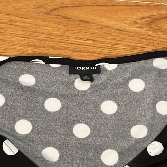 Torrid Polka Dot Wrap Top - Picture 2 of 8